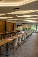 Interior of a hotel meeting room