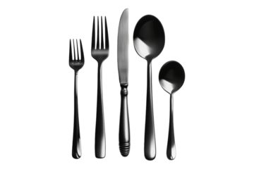 Cutlery isolated on transparent background