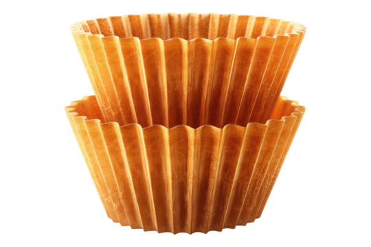 Cupcake liners isolated on transparent background