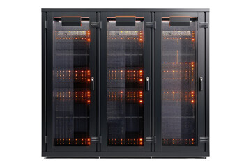 Data center esential isolated on transparent background