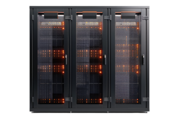Data center esential isolated on transparent background