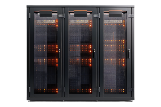 Data center esential isolated on transparent background
