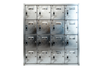 Deposit lock isolated on transparent background
