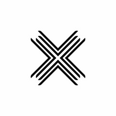 Typography letter X design logo template
