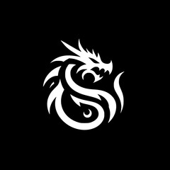Obraz premium Dragon Illustration Logo Vector Icon
