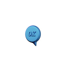Various toon 3D icons of speech bubbles