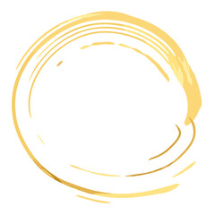 Abstract compositions with a golden brush with golden elements. Abstract gold edging in the form of flecks of golden glitter.