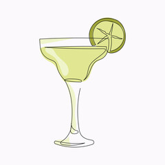 Handdrawn Coctail Line Art