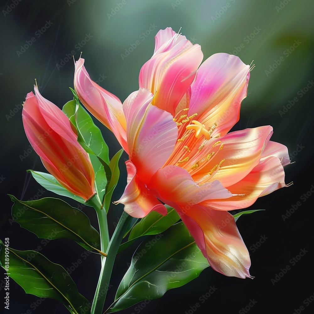 Poster a vibrant and sharp image of a flower, rendered in 4k for maximum visual impact.
