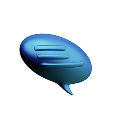 Various toon 3D icons of speech bubbles