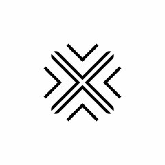 Typography letter X design logo template