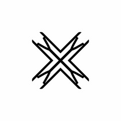 Typography letter X design logo template