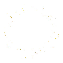 Sparkling dust particles. luxury sparkling PNG Gold splatter border png. Festive background with gold glitter and confetti for celebration. Background with glowing golden particles.