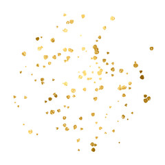A luxurious gold-plated foil vortex. Elegance abstract glitter, sparkle, shimmer, radiance, shimmer, shimmer of gold dust. Gold foil in PNG format.A gilded vortex on a transparent background.
