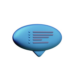 Various toon 3D icons of speech bubbles