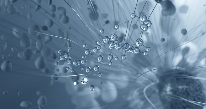 Etrasimod rotating molecular 3d structure ball-and-stick model, looped video velsipity