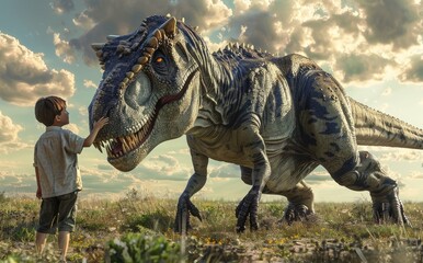 A Boy's Encounter with a Gentle Giant