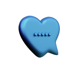 Various toon 3D icons of speech bubbles