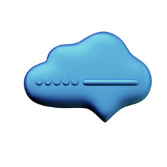 Various toon 3D icons of speech bubbles