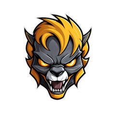Head mascot logo design, for t-shirts or stickers 