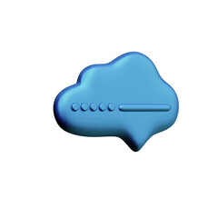 Various toon 3D icons of speech bubbles