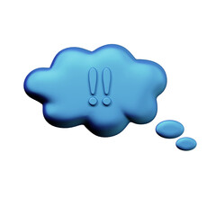 Various toon 3D icons of speech bubbles