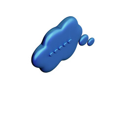 Various toon 3D icons of speech bubbles