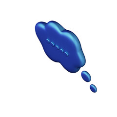 Various toon 3D icons of speech bubbles