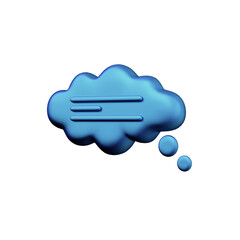 Various toon 3D icons of speech bubbles