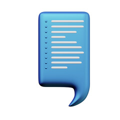 Various toon 3D icons of speech bubbles