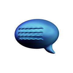 Various toon 3D icons of speech bubbles