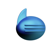 Various toon 3D icons of speech bubbles