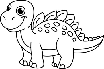 Doodle dinosaurs , coloring , cartoon line art