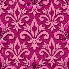 Fototapeta premium seamless pattern of modern geometric fleur-de-lis, Generative AI