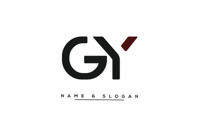 GY, YG, G, Y Abstract Letters Logo Monogram
