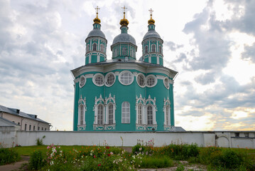 Assumption Cathedral on a cloudy evening. Smolensk, Russia