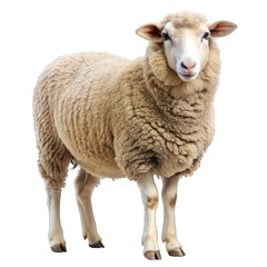 Obraz premium Side view of sheep isolated on transparent background