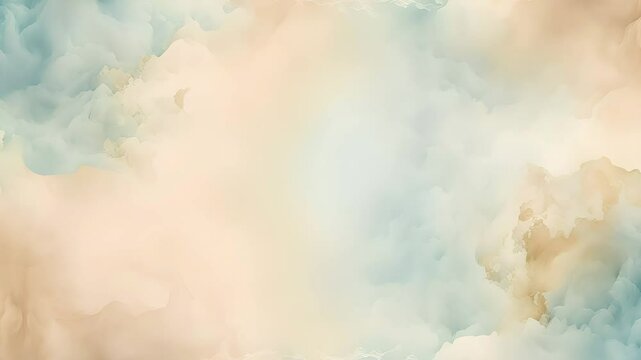 watercolor background with clouds