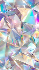 Mesmerizing Kaleidoscopic Crystalline Pattern Refracting Shimmering Light