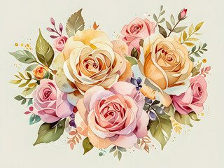 Closeup Beautiful rose growing in a garden