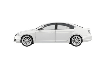 Obraz premium White sleek car with Modern and Elegant Design Isolated on a transparent background
