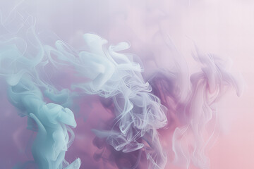 Fototapeta premium Title: Abstract Soft Pastel Smoke Background: Colorful, Airy, and Ethereal Artwork for Design Projects and Digital Illustration