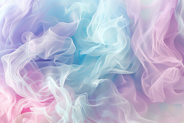 Obraz premium Title: Abstract Soft Pastel Smoke Background: Colorful, Airy, and Ethereal Artwork for Design Projects and Digital Illustration