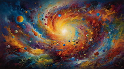 abstract background with circles, ai generated