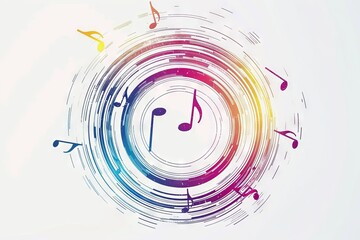 Rendering of Music Industry Graphic Minimal Simplistic Generative Illustration