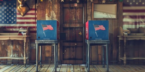 Ballot Box like a symbol of USA election