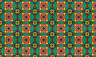 African ethnic native pattern.Traditional kente,ankara,kitenge,chitenge,capulana african wax print fabric pattern.Abstract vector motif pattern.For fabric,clothing,blanket,carpet,woven,wrap,decoration