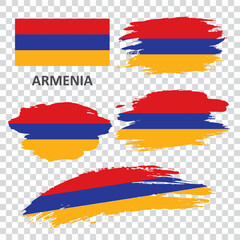 A set of flags of Armenia