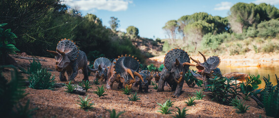 Triceratops Migration: A Herd on the Move © J.M. Tornero