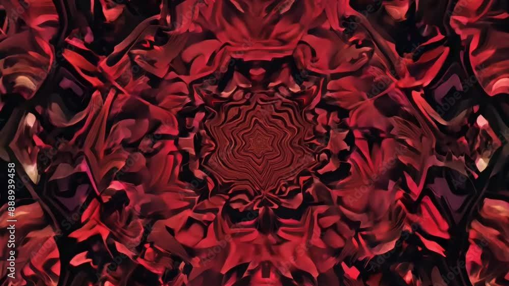 Leinwandbilder this red geometric pattern with star and hexagon shapes. technology background